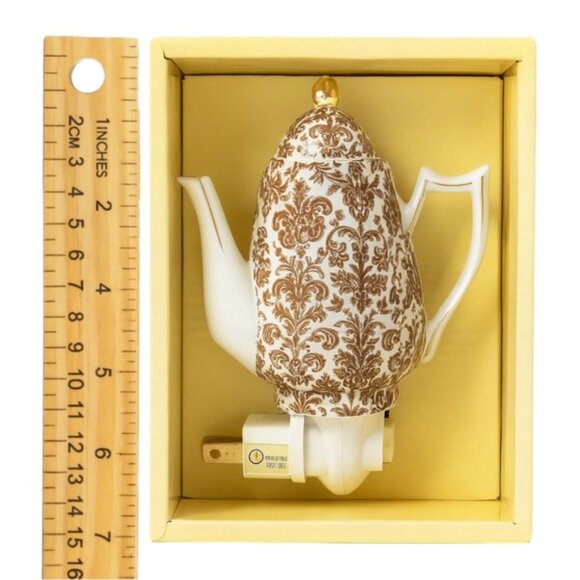 Kirkland’s Apropos Teapot Nightlight Porcelain Plug-In Lamp - Picture 3 of 4